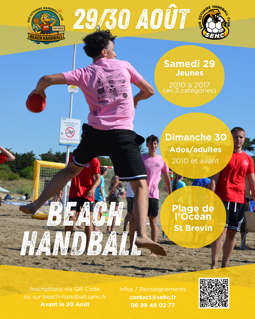 Beach Handball — On se retrouve les 29 & 30 août à Saint-Brevin !